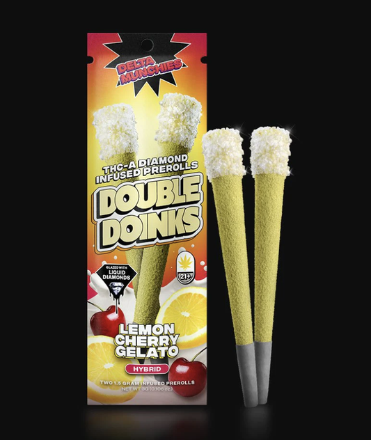 Delta Munchies Double Doinks THCa Diamond Infused Pre Rolls 2pk
