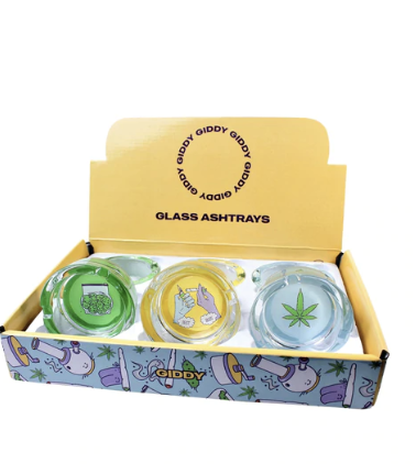 4" Giddy Glass Ashtray - Best Buds -