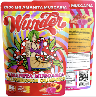 Wunder - Amanita Muscaria Gummies - 5ct Pouch - 2500mg Amanita Muscaria