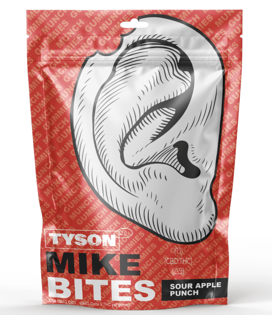 Tyson 2.0 – Mike Bites – Delta 9 Gummies 20ct Pouch – 200mg Delta 9 THC